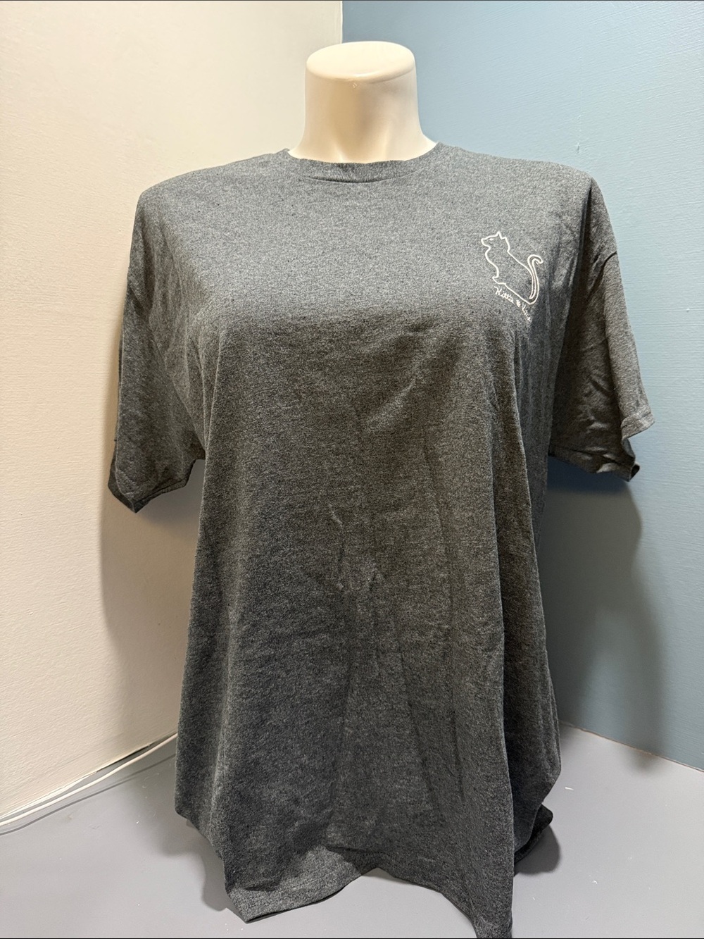 Kittie Kittie Sunflower Cat Graphic Tee - Gray - Picture 3 of 5